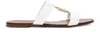 Dolce & Gabbana Ciabatta In Pelle Di Vitello Con Logo Dg In White