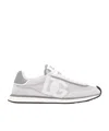 Dolce & Gabbana Man Grey Suede And Mesh Dg Aria Sneakers In White