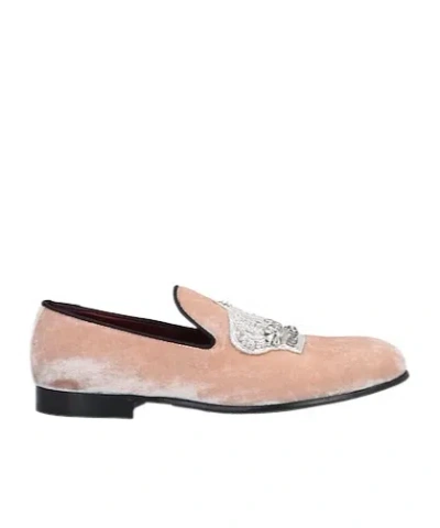 Dolce & Gabbana Roundtoe Solidcolor Slippers In Animal Print