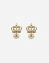 Dolce & Gabbana Crown Cufflinks Gold Male Onesize In Gold