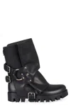 Dolce & Gabbana Rubber And Leather Boots In Black
