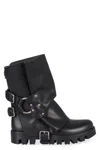 Dolce & Gabbana Rubber And Leather Boots In Black