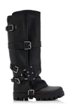 Dolce & Gabbana Boots In Rubber And Calfskin In Black