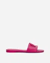 Dolce & Gabbana Bianca Interlock Slide Sandal In Fuchsia