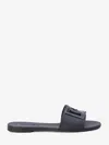 Dolce & Gabbana Rubber Beachwear Slides In Black