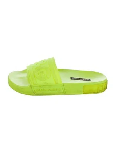 Pre-owned Dolce & Gabbana Rubber Flats In Yellow