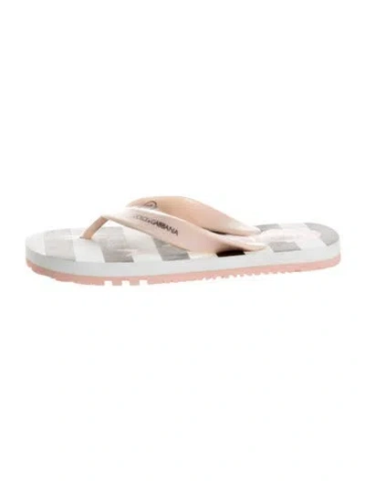 Pre-owned Dolce & Gabbana Babies' Rubber Flip Flops In Pink