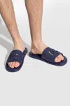 Dolce & Gabbana Dg Rubber Slides In Navy Blue