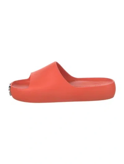 Pre-owned Dolce & Gabbana Rubber Slides In Orange