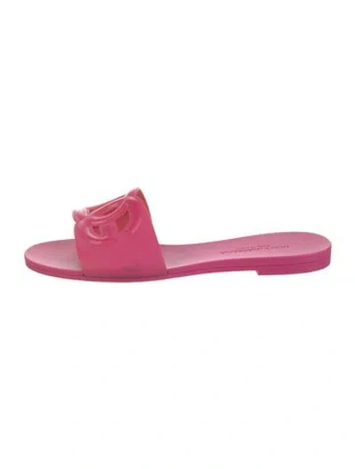 Pre-owned Dolce & Gabbana Rubber Slides In Pink