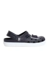 Dolce & Gabbana Rubber Slip-ons With Dg Logo In Blue