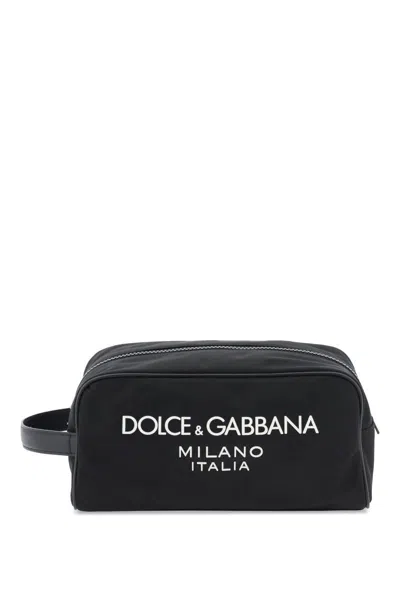 Dolce & Gabbana Nylon Necessaire In Nero