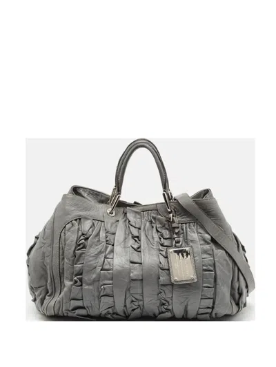 Pre-owned Dolce & Gabbana Ruched Leather Tote Bag