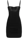 Dolce & Gabbana Satin Corset Mini Dress In Black