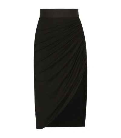 Dolce & Gabbana Ruched Pencil Skirt In Multi
