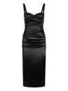Dolce & Gabbana Silk Blend Dress Spaghetti Straps In Black