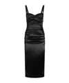 Dolce & Gabbana Silk Blend Dress Spaghetti Straps In Black