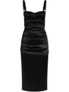 Dolce & Gabbana Silk Blend Dress Spaghetti Straps In Black