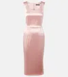 Dolce & Gabbana Satin Midi Dress In Pink