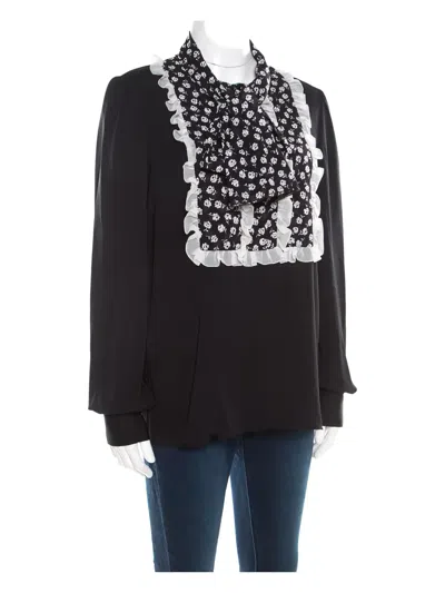 Pre-owned Dolce & Gabbana Ruffle-detailing Silk Blouse