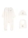 Dolce & Gabbana Ruffled-collar Babygrow (set Of Three) In White
