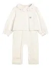 Dolce & Gabbana Ruffled-collar Dot-print Romper In White