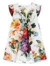 Dolce & Gabbana Flower-print Poplin Dress In Multi
