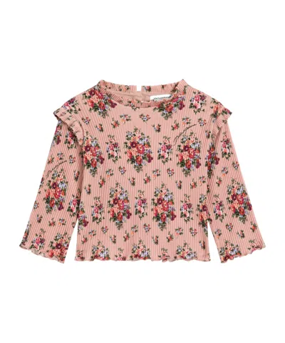 Dolce & Gabbana Ruffled Floral-print Top In Multi