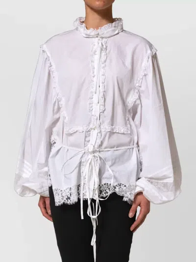 Dolce & Gabbana Ruffled Lace Blouse