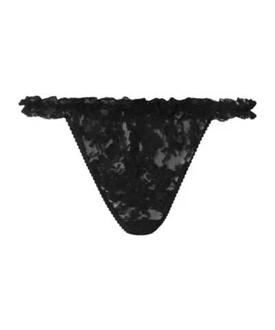 Dolce & Gabbana Dolce  Gabbana Ruffled Lace Briefs In Black