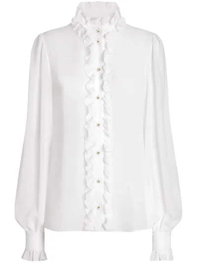 Dolce & Gabbana Ruffled Shirt In White