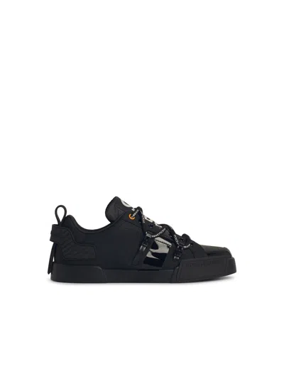 Dolce & Gabbana Dolce&gabbana Men Portofino Sneakers In Black