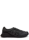 Dolce & Gabbana Dg Cushion Leather Blend Sneaker In Black