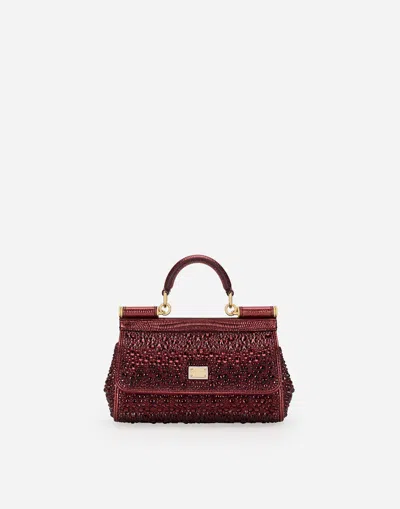 Dolce & Gabbana Sac À Main Sicily Petit Format In Violet