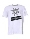 Dolce & Gabbana White Sacred Heart Short Sleeve T-shirt In White