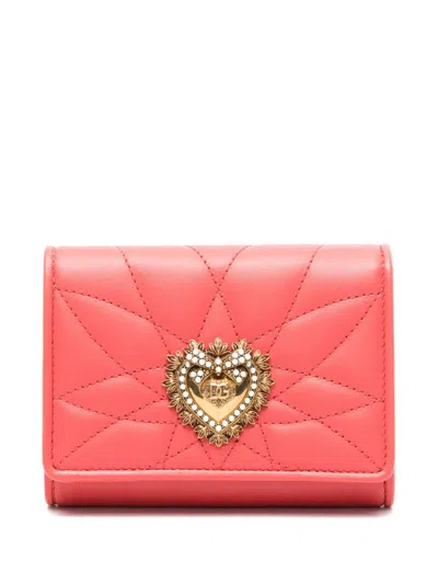 Dolce & Gabbana Sacred Heart-plaque Wallet In Red