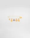 Dolce & Gabbana Safety Brooch With Cross And Medals In Gold