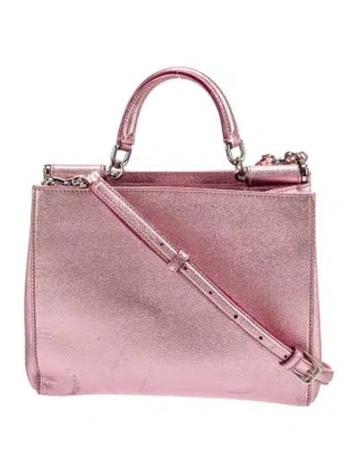 Pre-owned Dolce & Gabbana Saffiano Leather Sicily Medium W/ Tags