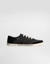 Dolce & Gabbana Saint Tropez Calfskin Sneakers In Black
