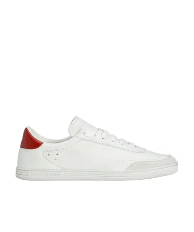 DOLCE & GABBANA SAINT TROPEZ LEATHER-PANEL SNEAKERS