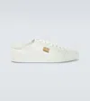 Dolce & Gabbana Portofino White Monocrom Low Top Sneakers With Logo Plaque In Leather Man In White