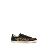 Dolce & Gabbana Men Saint Tropez Leopard Sneakers In Black