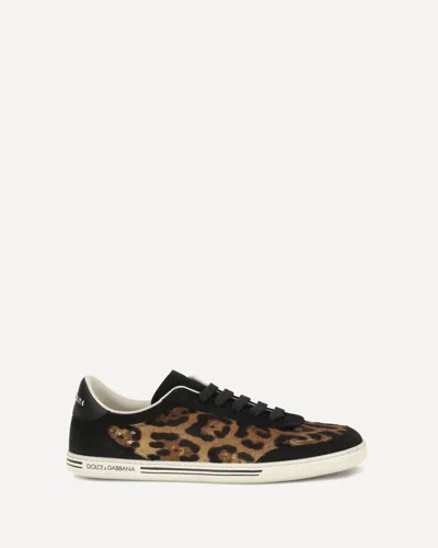 DOLCE & GABBANA SAINT TROPEZ LEOPARD SNEAKERS
