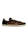 Dolce & Gabbana Saint Tropez Leo-print Light Sneakers In Black