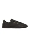 Dolce & Gabbana Black Low Top Perforated Sneakers With Logo Detail In Leather Man In Black