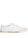 Dolce & Gabbana Saint Tropez Calfskin Sneakers In White