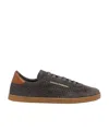 Dolce & Gabbana Saint Tropez Suede Sneakers In Black