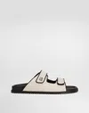 Dolce & Gabbana Salt&pepper Fabric Sandal In Multi