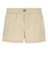 Dolce & Gabbana Sand Polyester Swimming Shorts In Beige