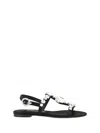 Dolce & Gabbana Black Sandals With Embroidered Stones Decorations In Satin Woman